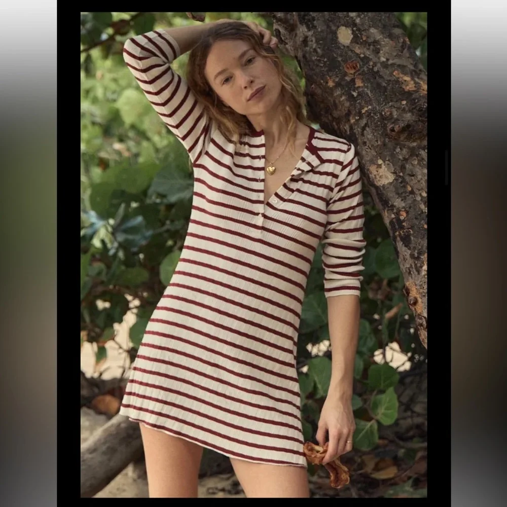Dôen Como dress in Marina San Simeon Stripe - Picture 2 of 4